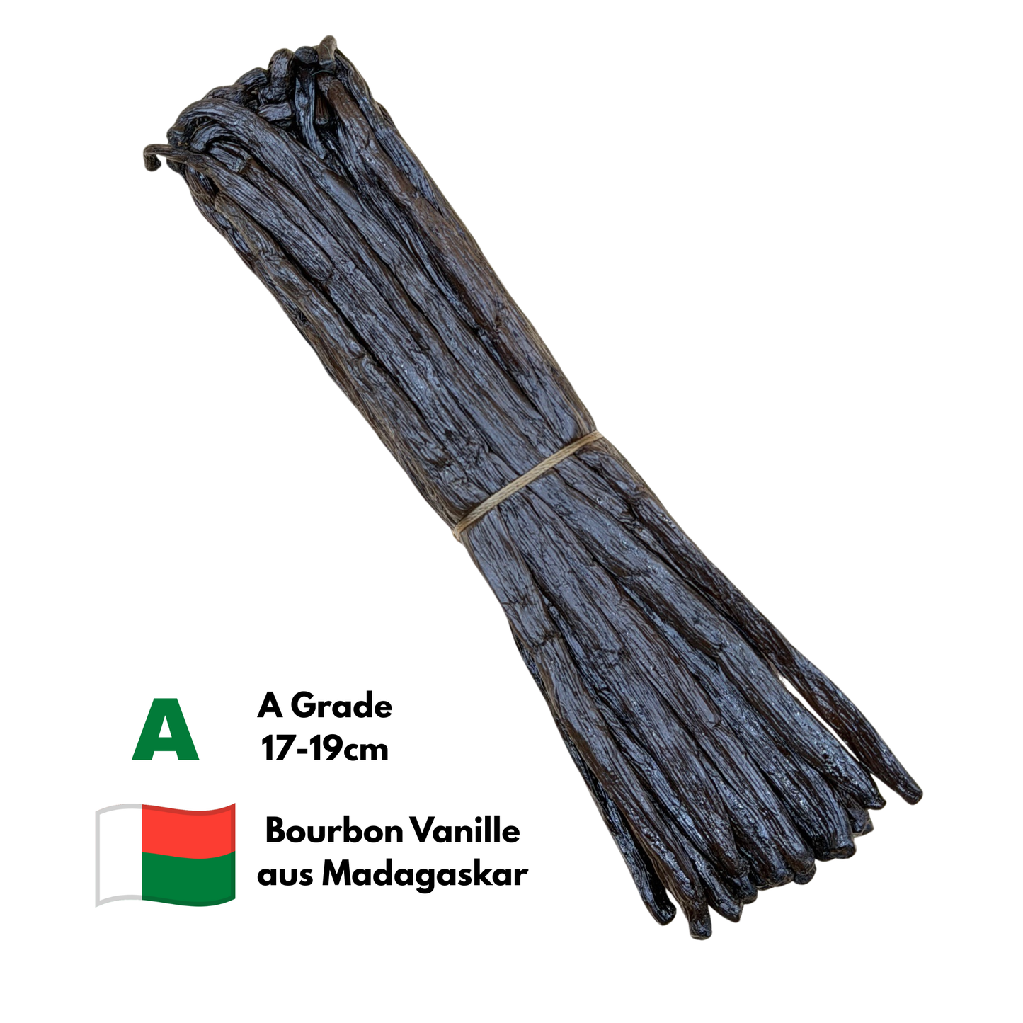 Bourbon Vanille Schoten aus Madagaskar 17-19cm